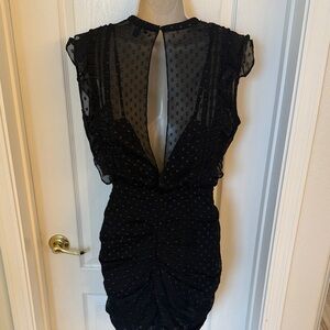 Express Black Textured Mini Dress